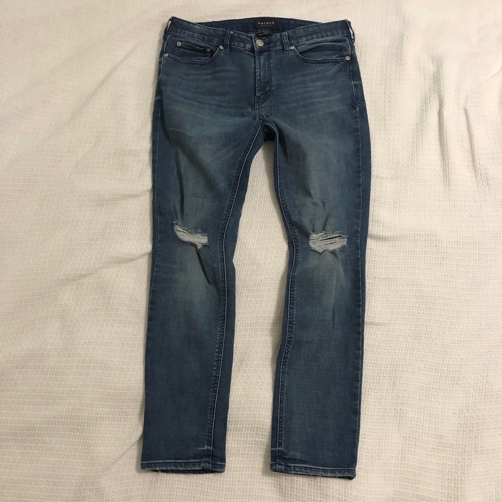 Pacsun Ripped Active Stretch Skinny Jeans